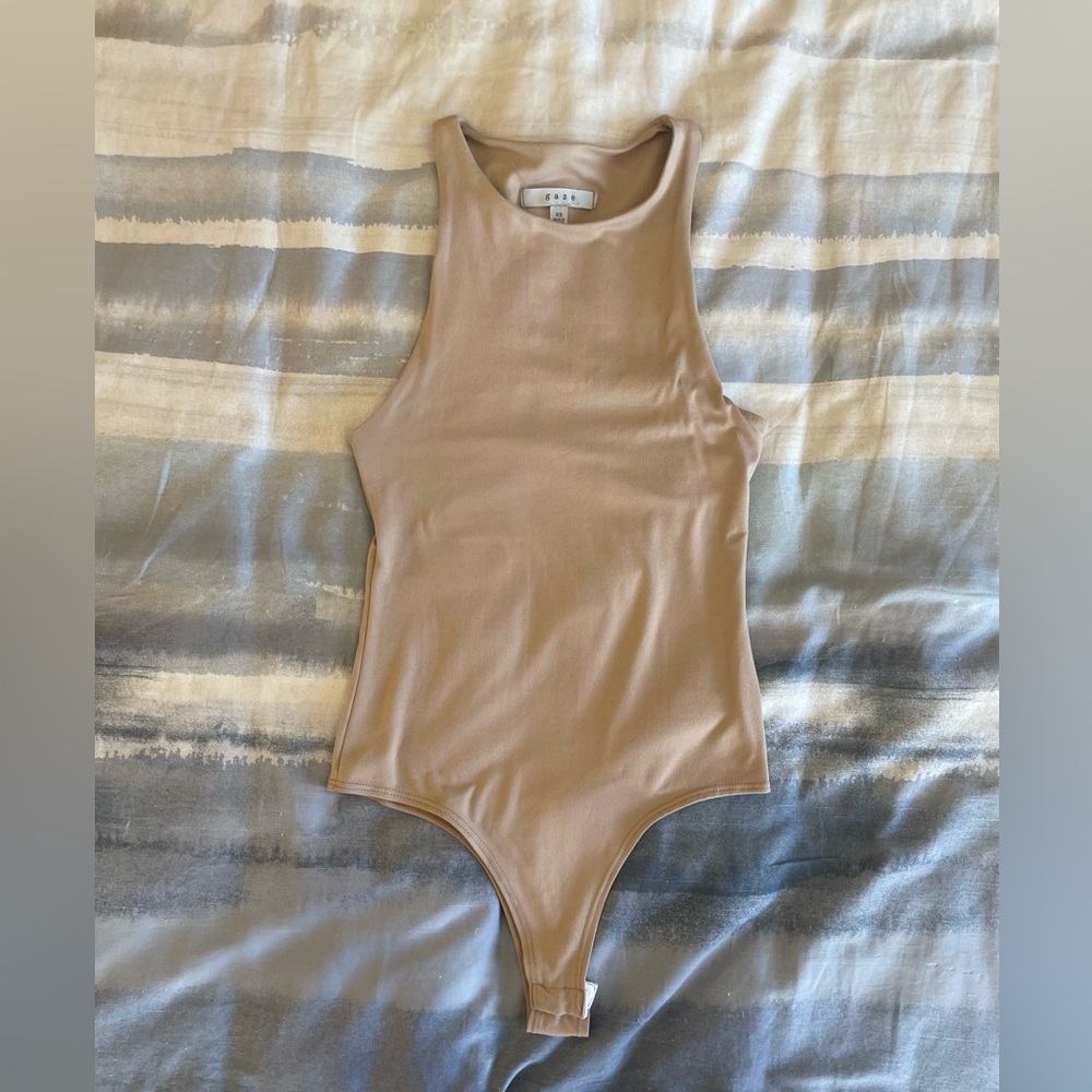 Tan coloured bodysuit